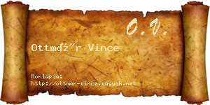 Ottmár Vince névjegykártya